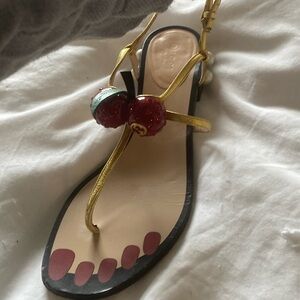 Gucci cherry sandals